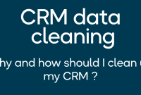 Crm data clean up