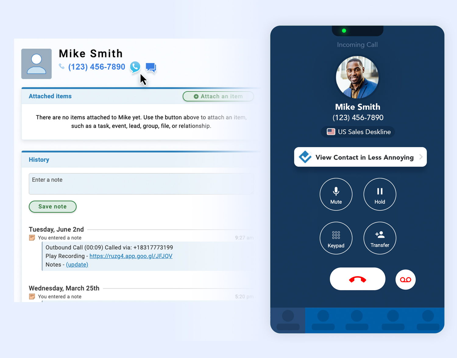 Crm with phone system